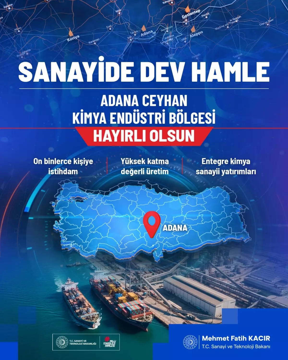 Adana Ceyhan Kimya Endüstri Bölgesi İlan Edildi