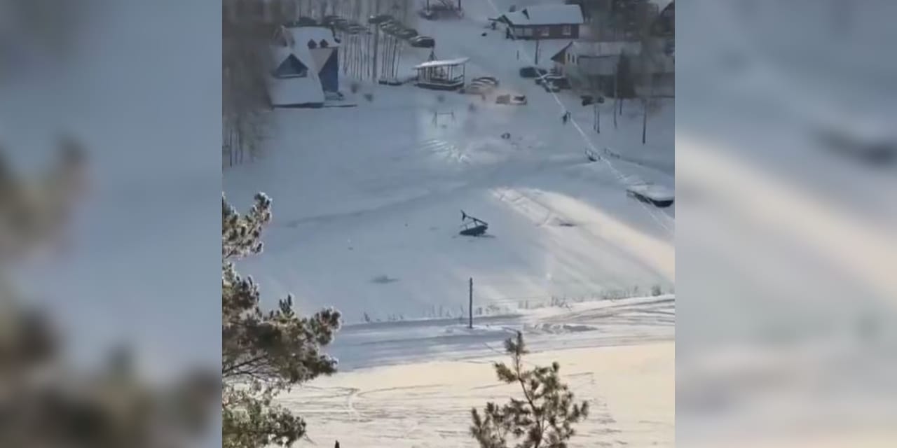 Rusya’da düşen helikopterde 2 ölü! O anlar kamerada